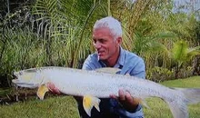 Jeremy holding a super-rare Seerfish.