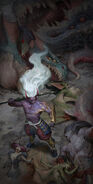 Oni - Colourful demonic beings with brutish looks but a kind demeanor.