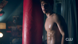 Season 1 Episode 5 Heart of Darkness Archie using a punching bag