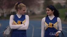 Season 1 Episode 1 The River's Edge Betty and Veronica in River Vixen uniform