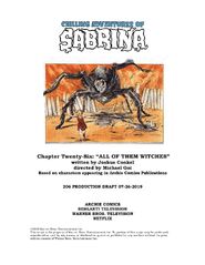 Sabrina Chapter Twenty Six All of Them Witches Poster Draft