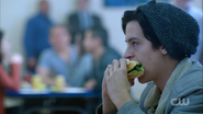 Season 1 Episode 13 The Sweet Hereafter Jughead eating burger