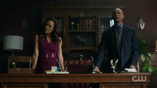 Season 1 Episode 13 The Sweet Hereafter Mayor Sierra McCoy and Mr. Weatherbee