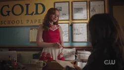 Cheryl personally delivers the funds for Toni's club