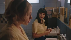 Veronica asks Betty how far she went with Archie