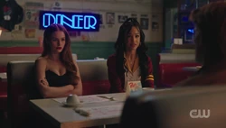 Cheryl and Tabitha tell Archie about the ghost train