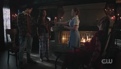 Britta tells Jughead and Tabitha about the Superteens