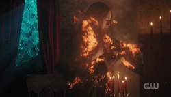 Cheryl catches on fire