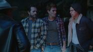 Season 1 Episode 8 Outsiders Sheriff Keller, Fred, Jughead, and Archie