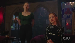 Abigail kicks Archie, Betty, and Jughead out