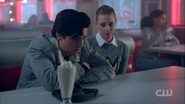 Season 1 Episode 10 The Lost Weekend Jughead hat off with Betty