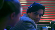 Season 1 Episode 4 The Last Picture Show Jughead smiling at Betty