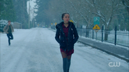 Season 1 Episode 9 La Grande Illusion Valerie walking in the snow