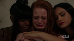 Josie and Veronica comforting Cheryl
