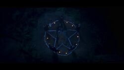 Sabrina and her entourage perform the resurrection spell