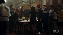 Josie, Kevin, Archie and Veronica welcoming the transfers