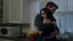 Season 1 Episode 10 The Lost Weekend Archie hugs Veronica