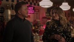 Alice and Hal at the rehearsal dinner