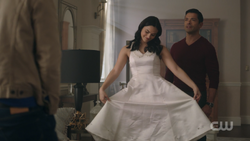 Veronica in her confirmation dress