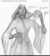 Sketch of the Snake Ghost by Production designer Teresa Watson (referred to as the "Snake Ghoul")