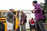 Directer James Head directs the cast of "The Dead Body."