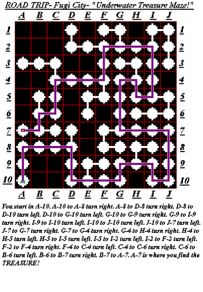 Treasure Hunting Maze Map