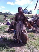 Gowing on set of Fury Road.