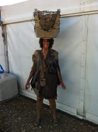 Front full body shot of Lorena with her "house" (the only one of The Wretched People whose "house" was solely on her head!)