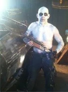 Sullivan on set as a War Boy for Fury Road.
