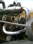 Engine setup close up.