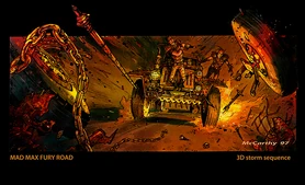 First version of Nux's car by Brendan McCarthy, circa 1997