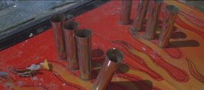 Fake velocity stacks attached to the bonnet