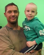 Tom and Macyn on set.