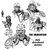 Very early sketch of of Immortan by Brendan McCarthy