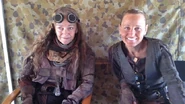 Melita (left) on the set of Fury Road with Joy Smithers.