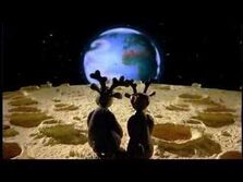 Robbie and Donner on their date on the Moon