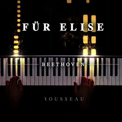 Für Elise - TUTORIAL PIANO VIRTUAL - Música e quadro de Beethoven