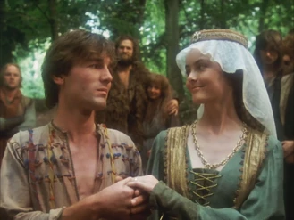 Alan-and-mildred.jpg (100 KB) Stephanie Tague as "Mildred" and Peter Hutchinson as Alan a Dale in Robin of Sherwood, "Alan a Dale" (1984)