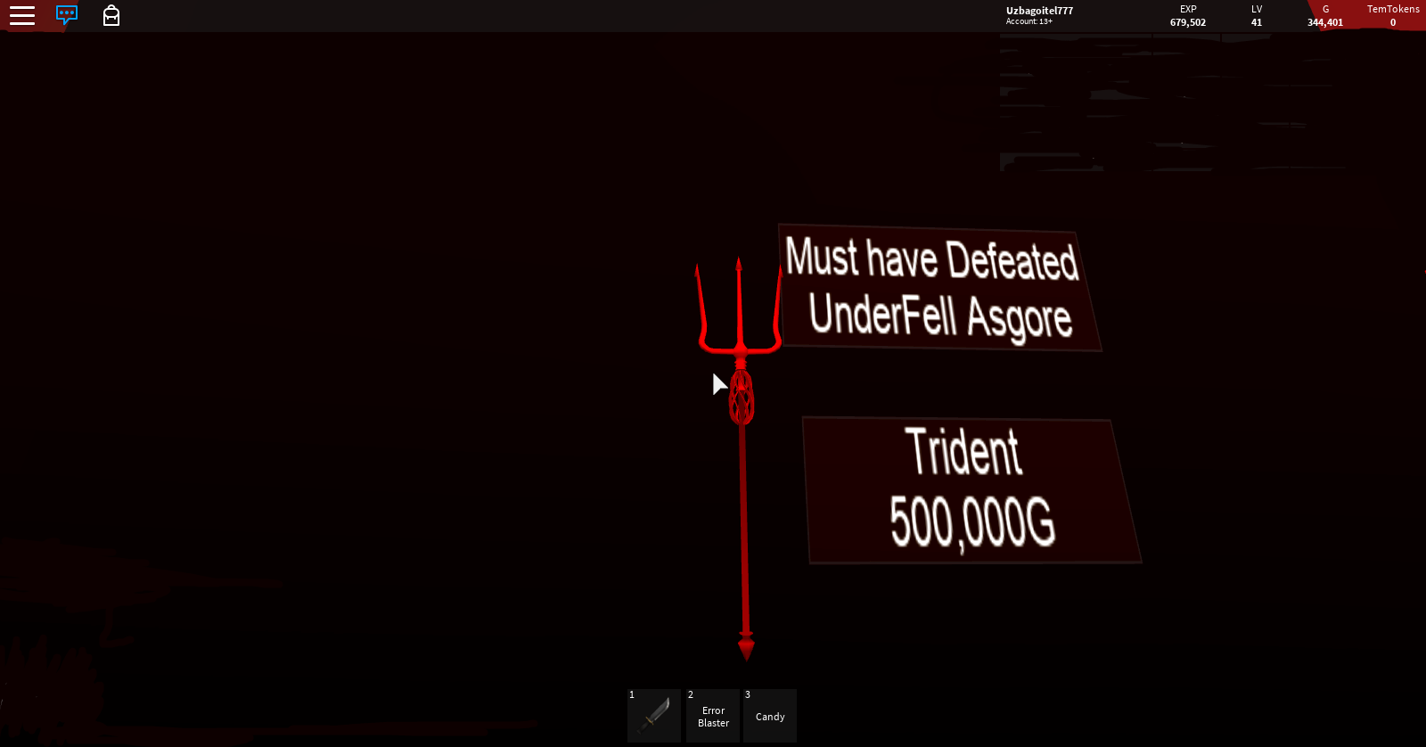 The Trident Roblox 3d Boss Battles Wiki Fandom - roblox undertale boss battles trello