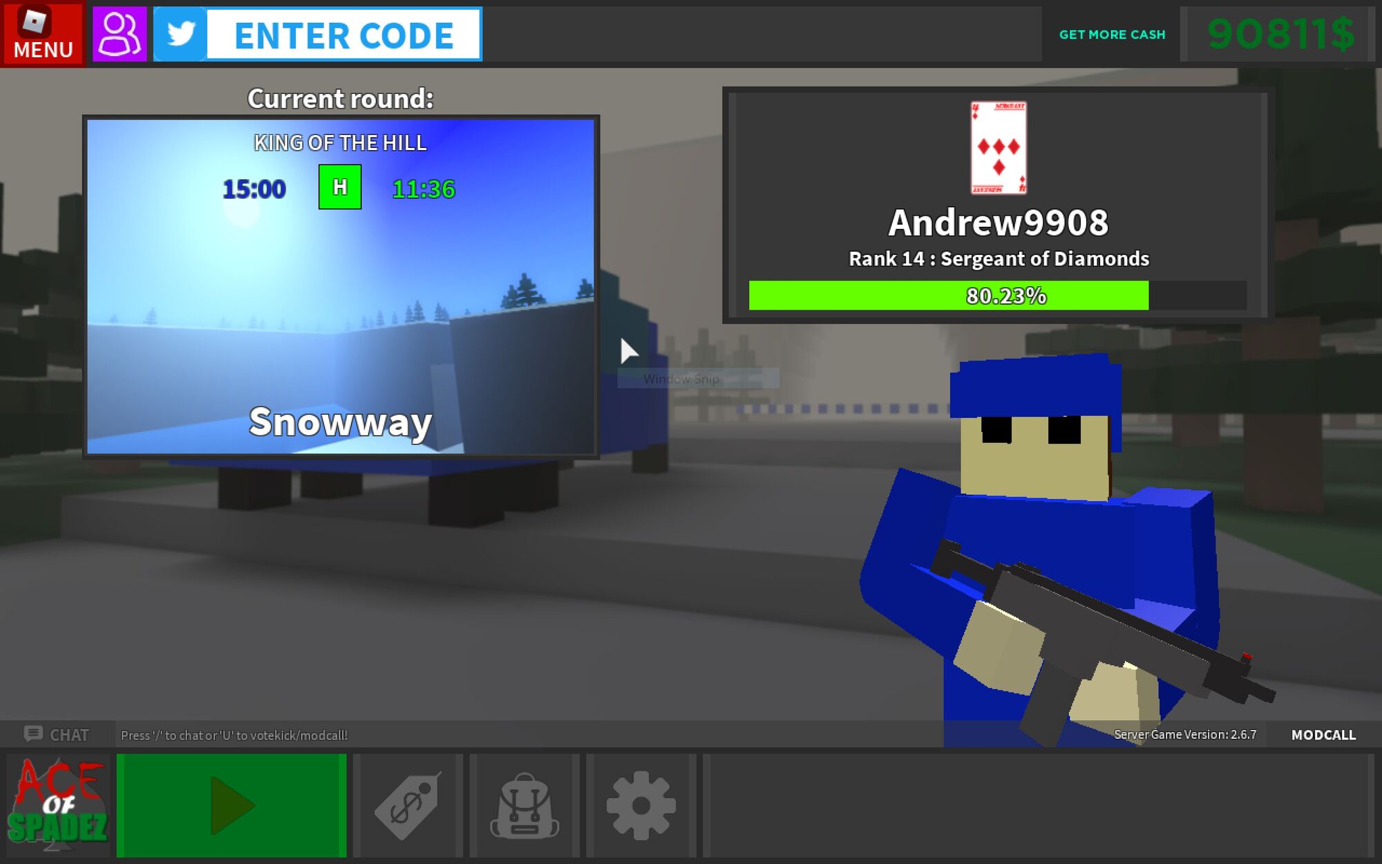 Codes Roblox Aceofspadez Wiki Fandom - how to enter codes in roblox beyond