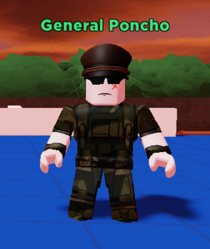 General Poncho Roblox Airplane Story Wiki Fandom - roblox army avatar