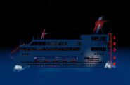 Side View of the Bloxy Carnival Cruise at Night