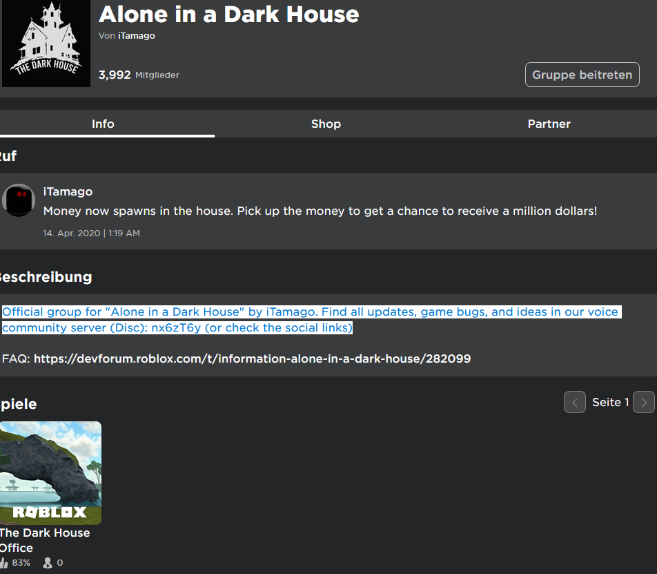 Groups Roblox Alone In A Dark House Wiki Fandom - forever alone roblox