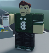 Player holding cola