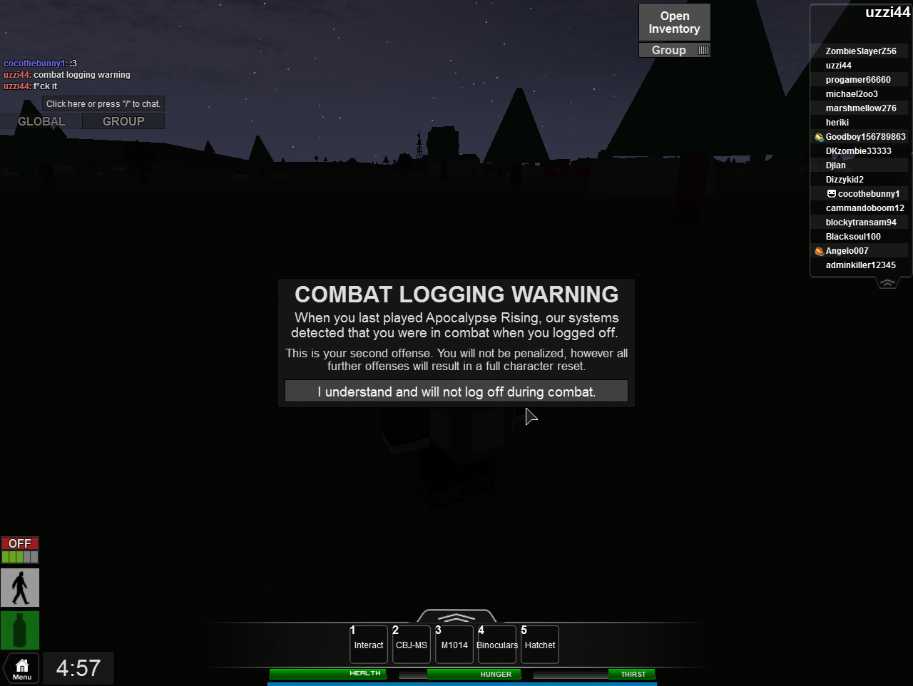 Combat Logging Roblox Apocalypse Rising Wiki Fandom - combat logging roblox apocalypse apocalypse rising roblox scripts Combat Logging Roblox Apocalypse Rising Wiki Fandom - apocalypse rising roblox scripts