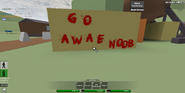 Graffiti "Go AWAE NOOB"