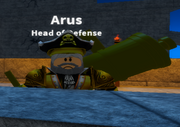 Arus, Head of Defense