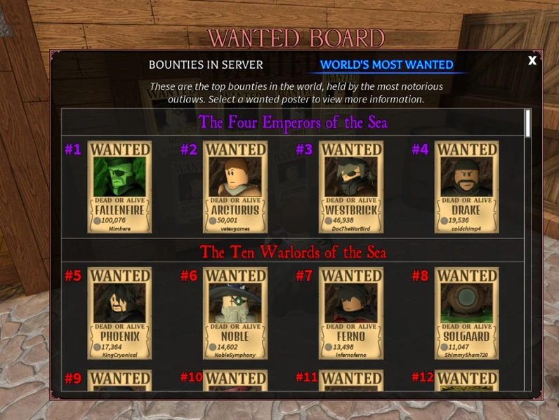 Bounty Board, Arcane Odyssey Wiki