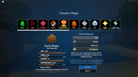 Earth Magic, Arcane Odyssey Wiki