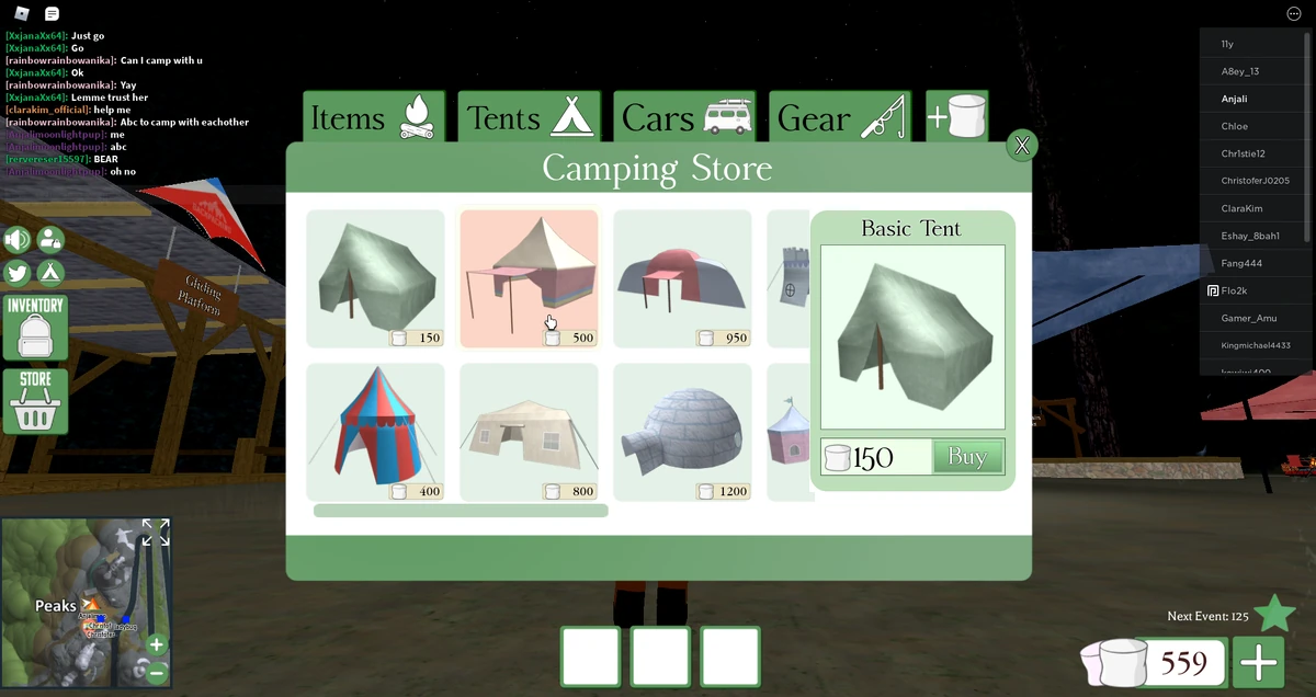 Tents Roblox Backpacking Wiki Fandom